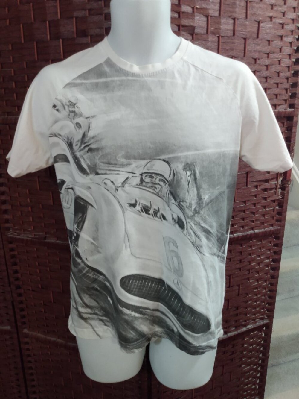Mercedes-Benz All Over print T shirt Retro Car Racing Medium